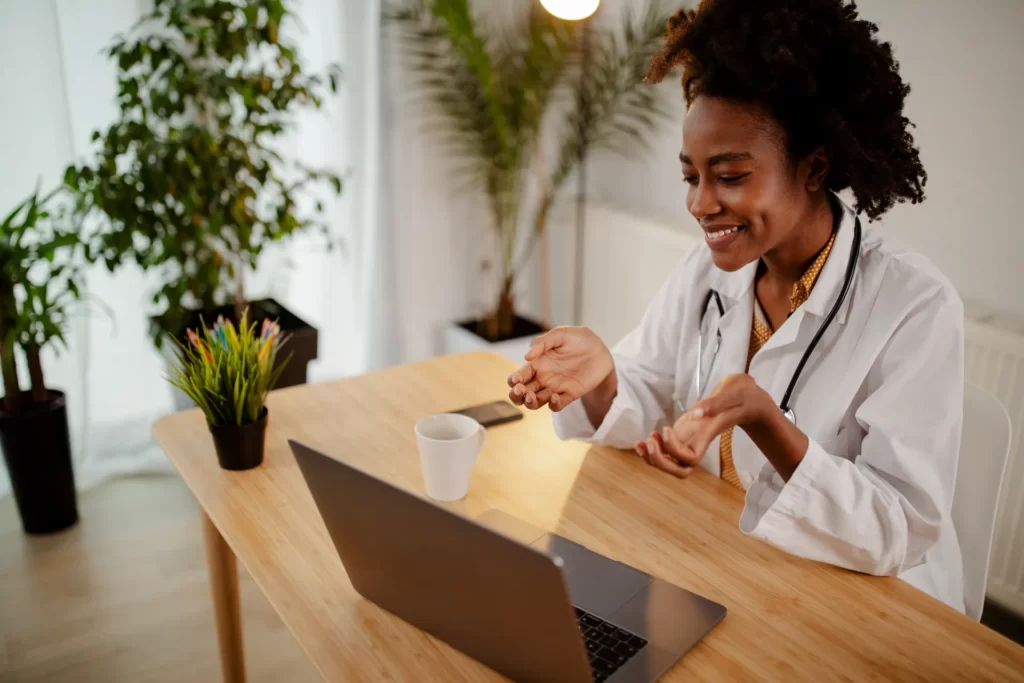 Online consultation with a provider